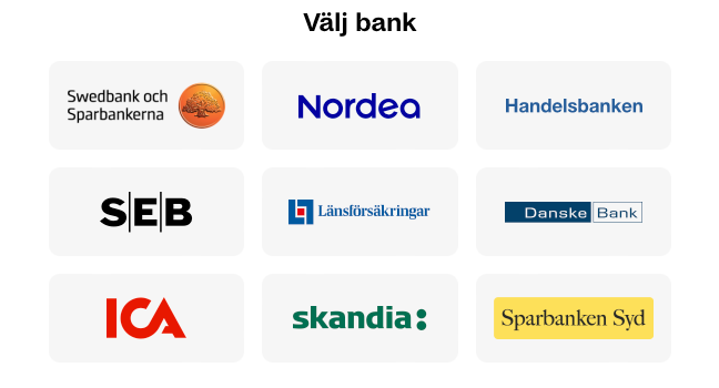 Betalningen görs direkt mot din bank med BankID